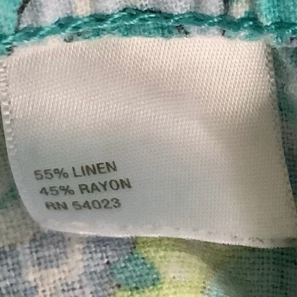 Old Navy Women Linen Retro Colorful Pleated Mini Skirt Blue Summer Size Small - Picture 4 of 8